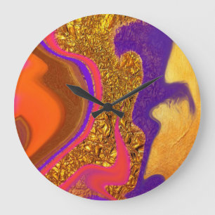 vibratory colour art large clock