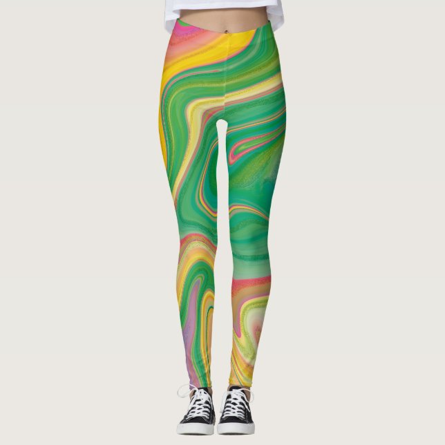 vibratory colour art leggings (Front)