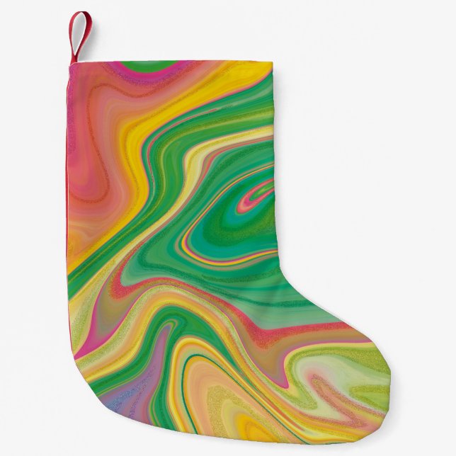 vibratory colour art small christmas stocking (Front)