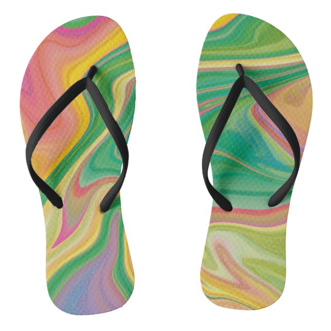 vibratory colour art thongs (Footbed)