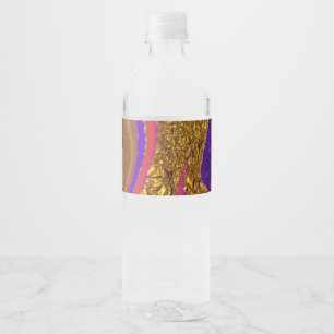 vibratory colour art water bottle label