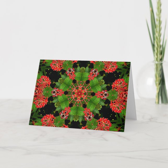 Viburnum Berries Kaleidoscope Thank You Card (Front)