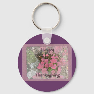Viburnum Fall Foliage Happy Thanksgiving Items Key Ring
