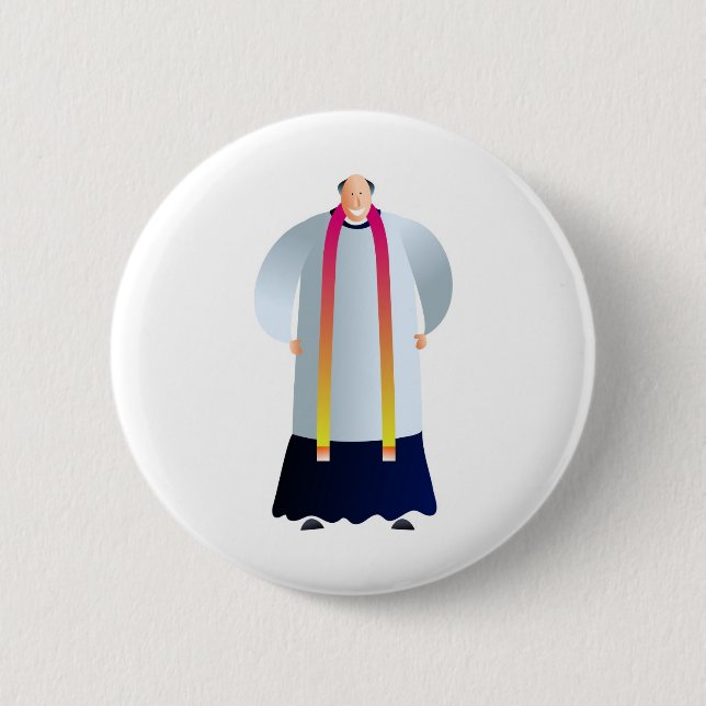 Vicar 6 Cm Round Badge (Front)