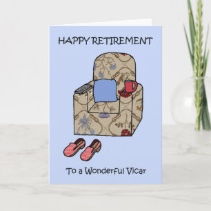 Vicar Happy Retirement Card