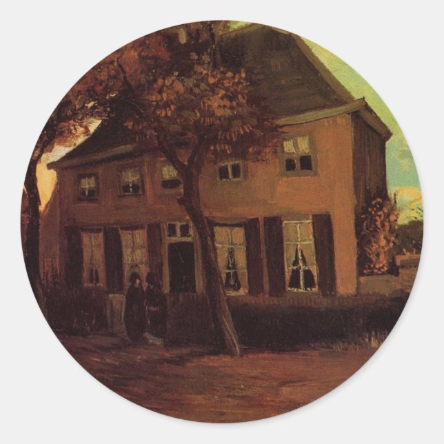 Vicarage at Nuenen by Vincent van Gogh Classic Round Sticker (Front)