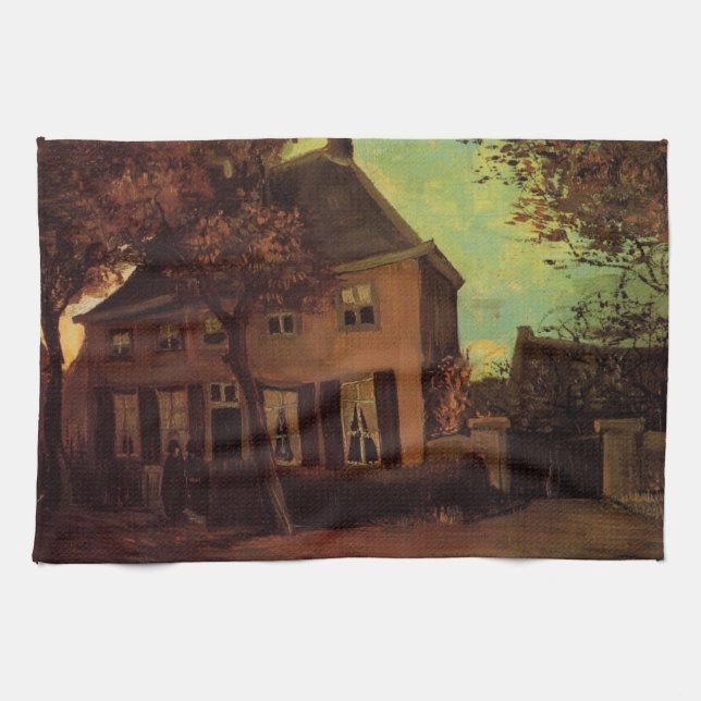 Vicarage at Nuenen by Vincent van Gogh Tea Towel (Horizontal)