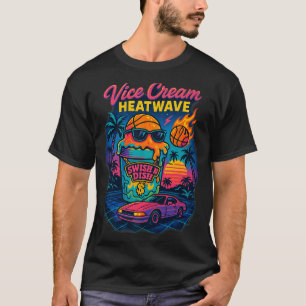 Vice cream heatwave retro miami ice cream florida T-Shirt