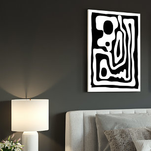 Vice Grip: Abstract Black & White Canvas Print