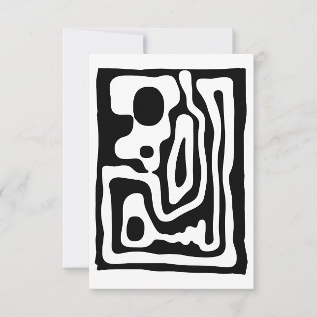 Vice Grip: Abstract Black & White Card (Front)
