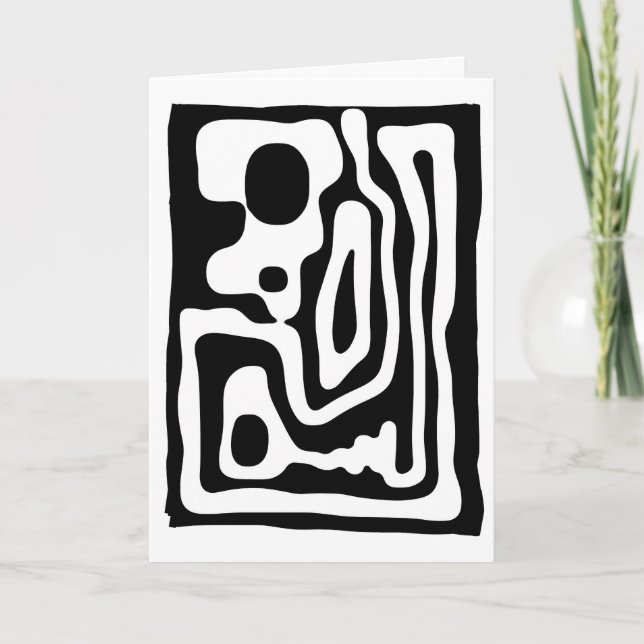 Vice Grip: Abstract Black & White Card (Front)