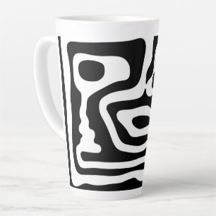 Vice Grip: Abstract Black & White Latte Mug