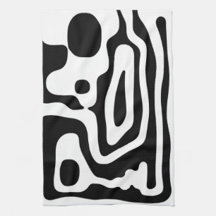 Vice Grip: Abstract Black & White Tea Towel