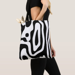 Vice Grip: Abstract Black & White Tote Bag