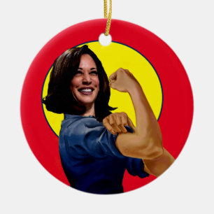 Vice President Kamala Harris as Rosie Ceramic Ornament