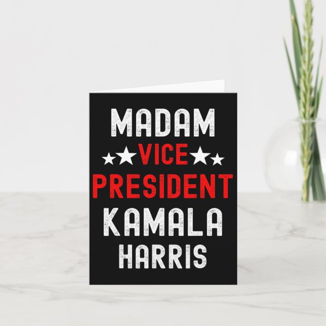 Vice President Kamala Harris Feminist Shirt. Herst Card (Front)