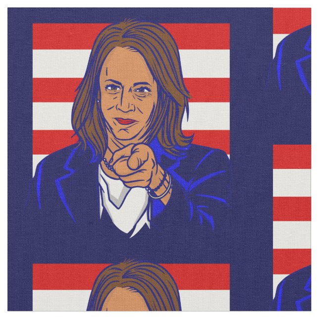 vice president kamala harris flag fabric (Close Up)