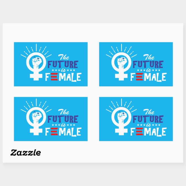 Vice President Kamala Harris Future is Female Rectangular Sticker (Sheet)