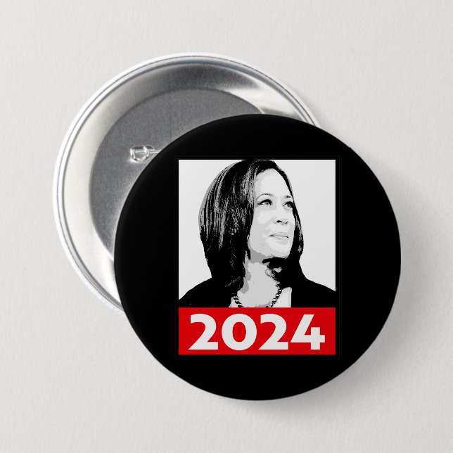 Vice President Kamala Harris Graffiti Portrait 7.5 Cm Round Badge (Front & Back)
