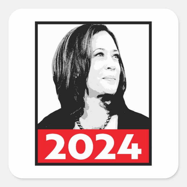 Vice President Kamala Harris Graffiti Portrait Square Sticker (Front)