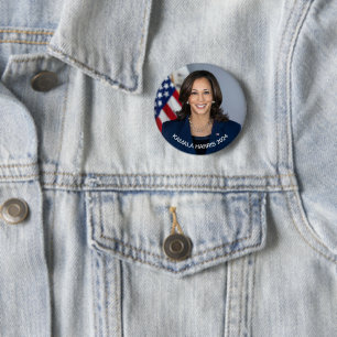Vice President Kamala Harris Official Portrait 6 Cm Round Badge