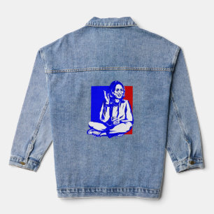 vice president kamala harris patriotic denim jacket