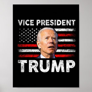 Vice President Trump Us Flag Biden 2024 Election M Poster