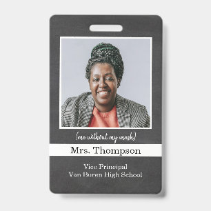 Vice Principal Photo ID Badge for back to school