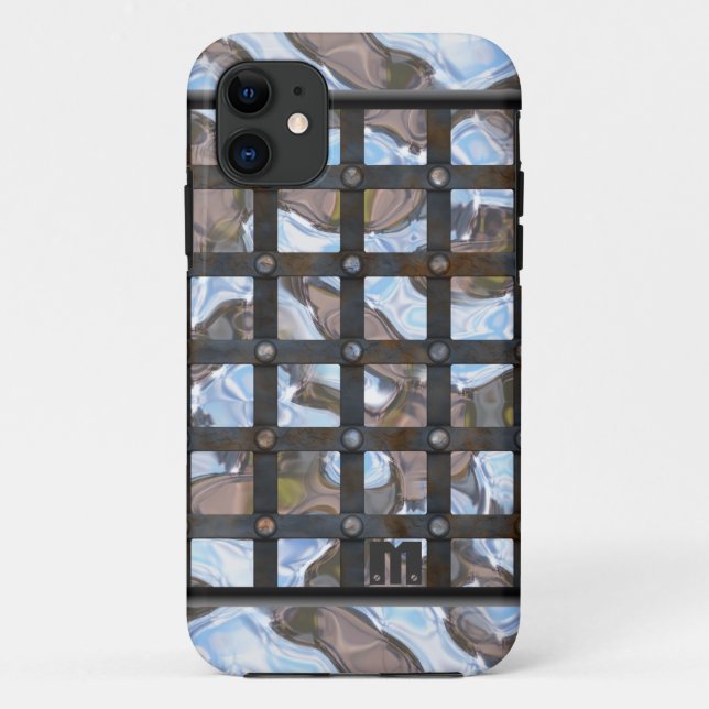 Vicegate Modern Chic Monogram Case-Mate iPhone Case (Back)