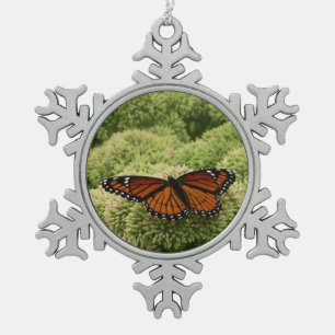 Viceroy Butterfly Beautiful Nature Photography Snowflake Pewter Christmas Ornament