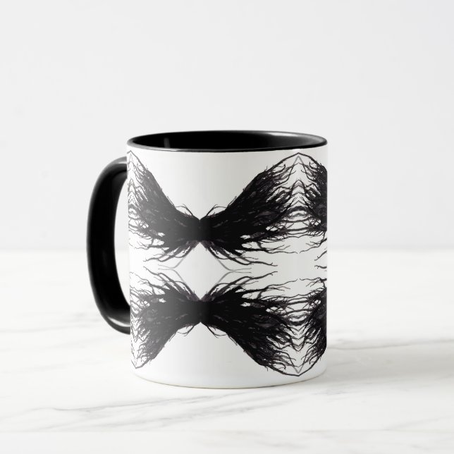 Vices Abstract Black Wings Alcohol Ink Art Mug (Front Left)
