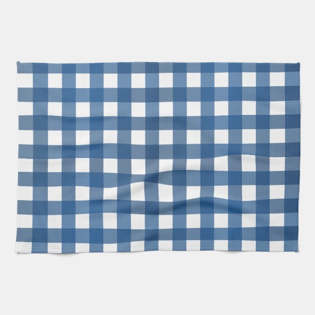 Vichy Blue Marine Tea Towel (Horizontal)