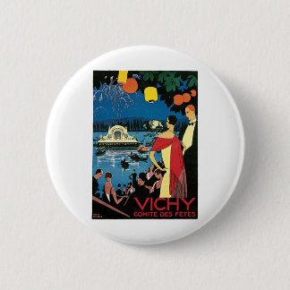 Vichy France Comite Des Fetes Art 1926 Nightlight 6 Cm Round Badge
