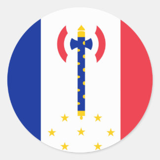 Vichy, France flag Classic Round Sticker