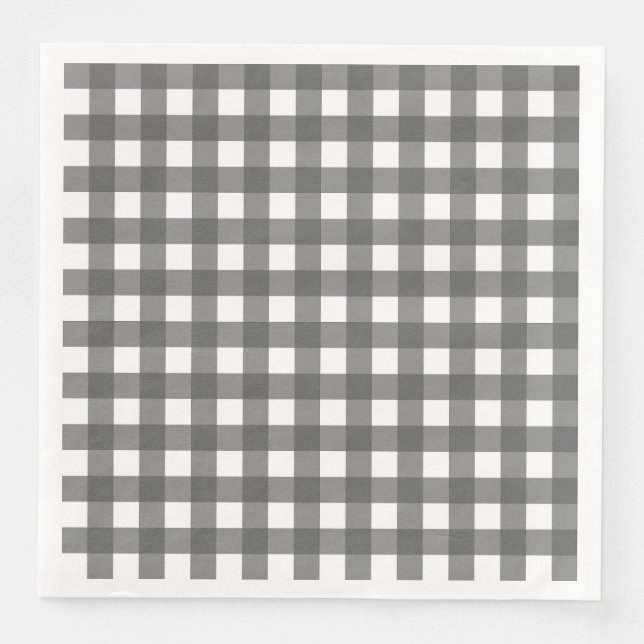 Vichy Light Gray Napkin (Front)
