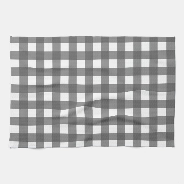 Vichy Light Gray Tea Towel (Horizontal)
