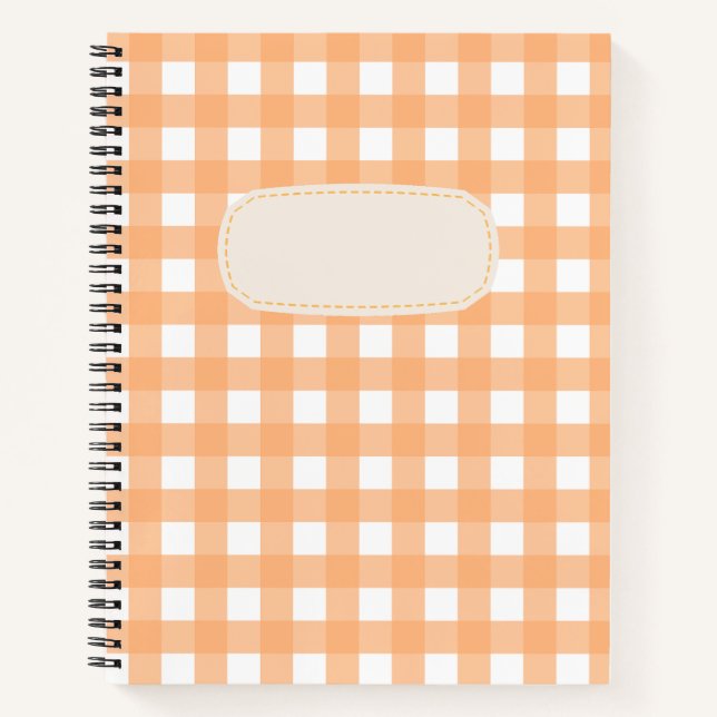 Vichy Light Orange Notebook (Front)