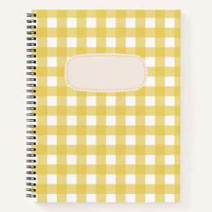 Vichy Light Yellow Notebook