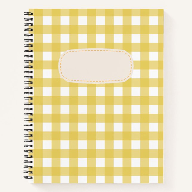Vichy Light Yellow Notebook (Front)