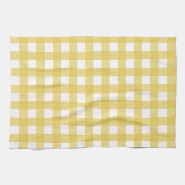 Vichy Light Yellow Tea Towel (Horizontal)