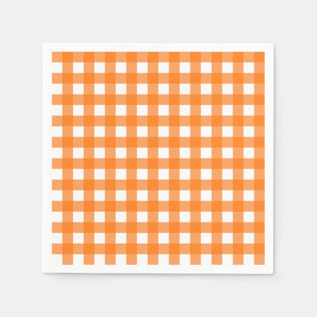 Vichy Orange Napkin (Front)