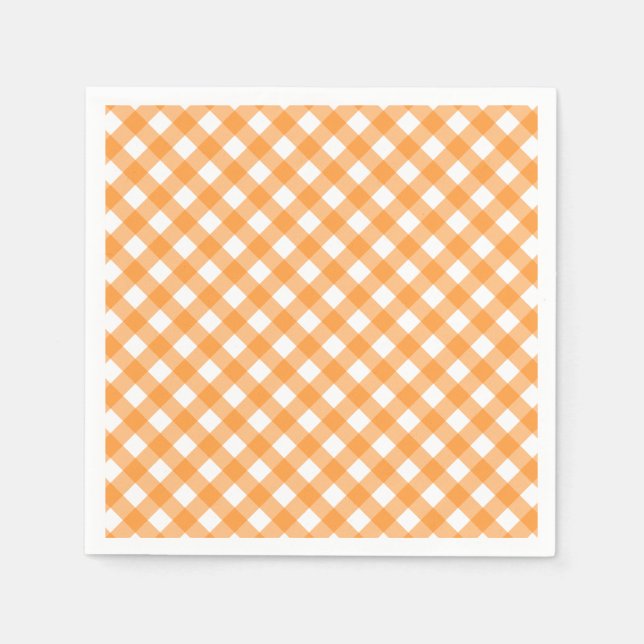 Vichy Orange Napkin (Front)