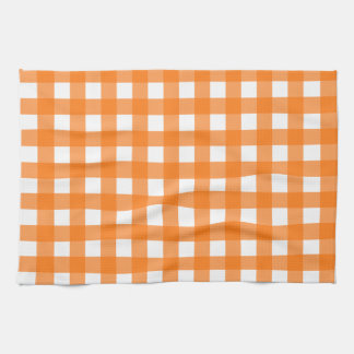 Vichy Orange Tea Towel