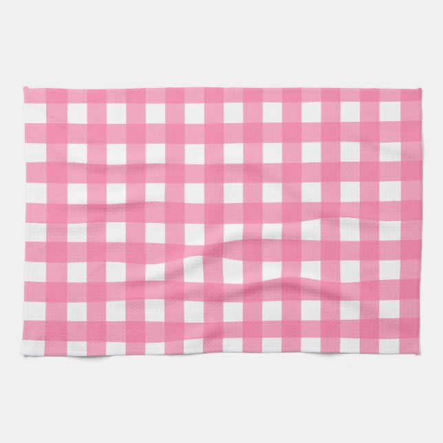 Vichy Rose Light Tea Towel (Horizontal)