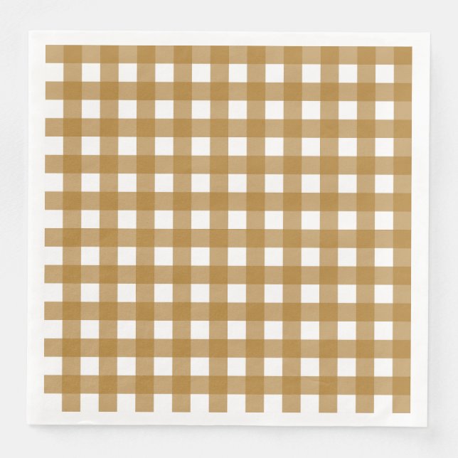 Vichy Sienne Napkin (Front)