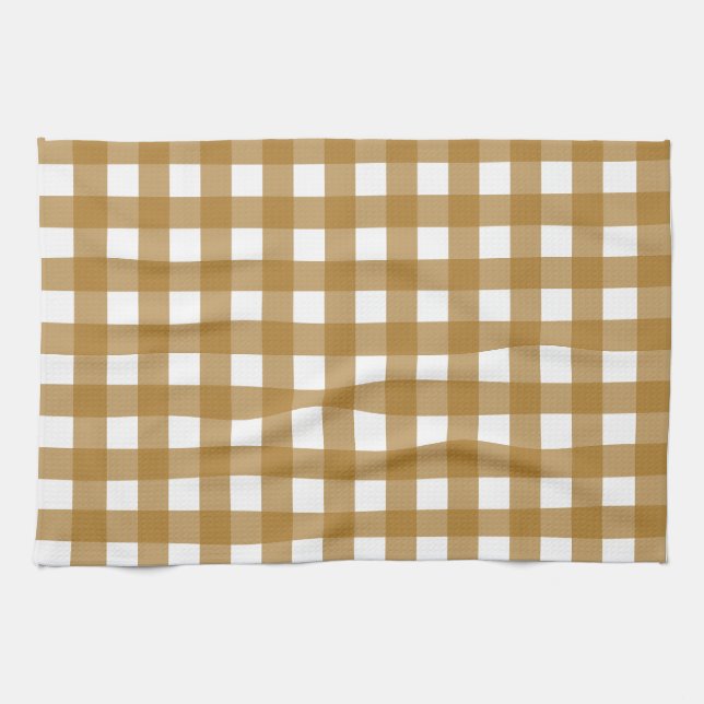 Vichy Sienne Tea Towel (Horizontal)