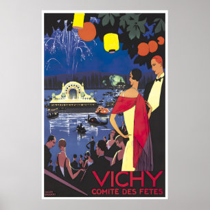 Vichy Travel Poster French Art Fance Print Home
