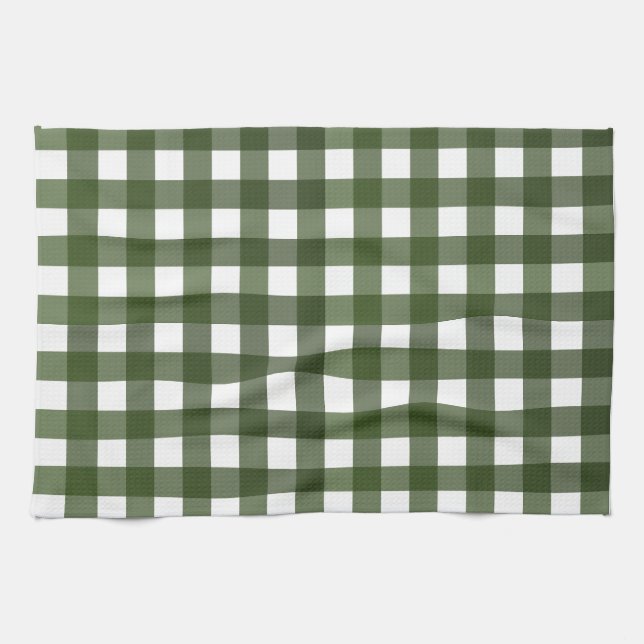 Vichy Vert d'Alsace Tea Towel (Horizontal)