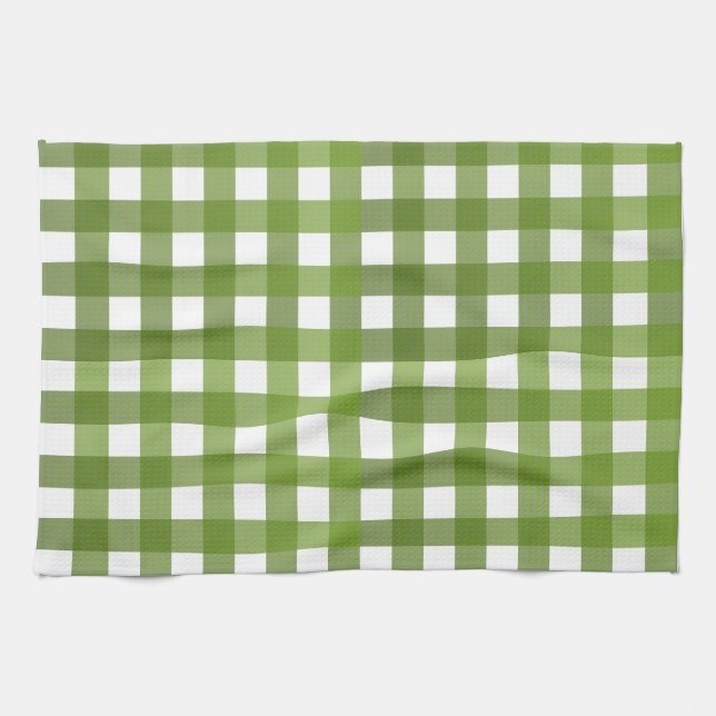 Vichy Vert Tea Towel (Horizontal)