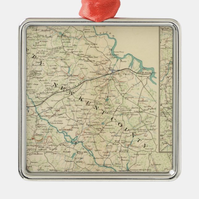 Vicinity Richmond, Va, Peninsula Metal Ornament (Front)